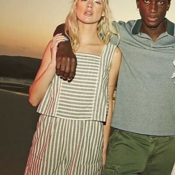 Old Khaki Womens Tully Linen PlaysuitStriped Romper XL - Picture 5 of 5